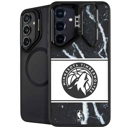 NBA Minnesota Timberwolves Marble Galaxy S24 FE Kickstand Case